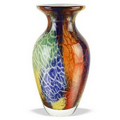Murano Style Art Glass - 11" Firestorm Urn Vase